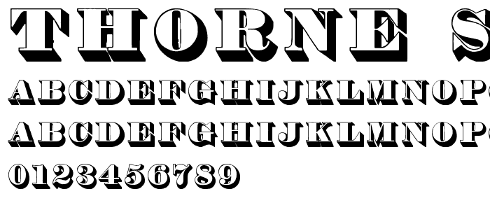 Thorne Shaded font